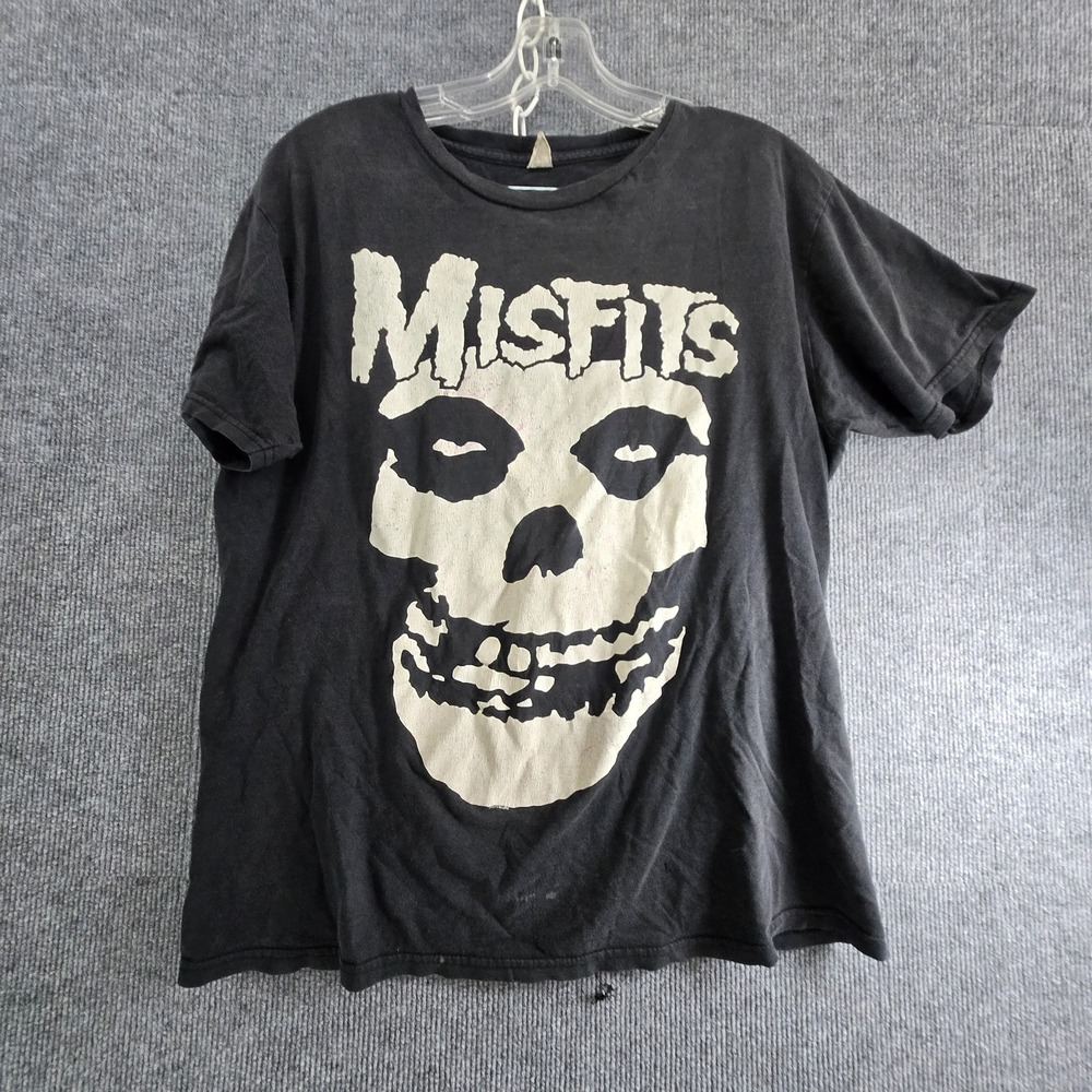 The Misfits Skull Band T-Shirt Black Graphic Tee Medium